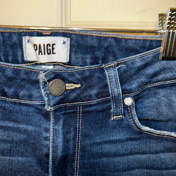 PAIGE Denim - PAIGE Skyline Skinny Ankle Jeans with Frayed Hem - size 31